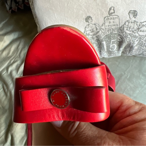 Marc Jacobs Red Ankle Strap Heels - Picture 6 of 6